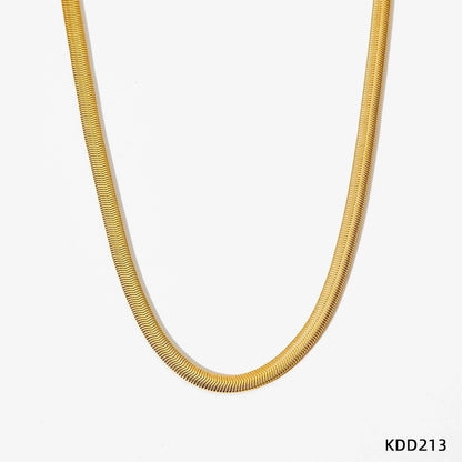 Snake Chain Bracelet/Necklace [304 Stainless Steel,16K Gold Plated]