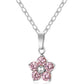 Flower Zircon Pendant Necklace [304 Stainless Steel]