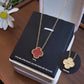 Luxurious Four Leaf Clover Acrylic Necklace [304 Stainless Steel,18K Gold Plated]