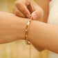 Rectangle Paperclip Chain Bracelet [Stainless Steel,18K Gold Plated]