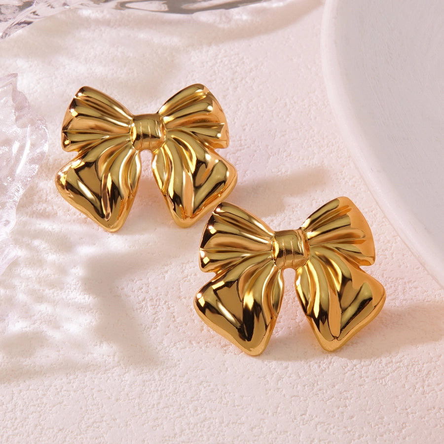 Bow Knot Ear Studs [304 Stainless Steel]