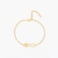 Brief Infinity Anklet [201.304 Edelstahl, 18K Gold plattiert]