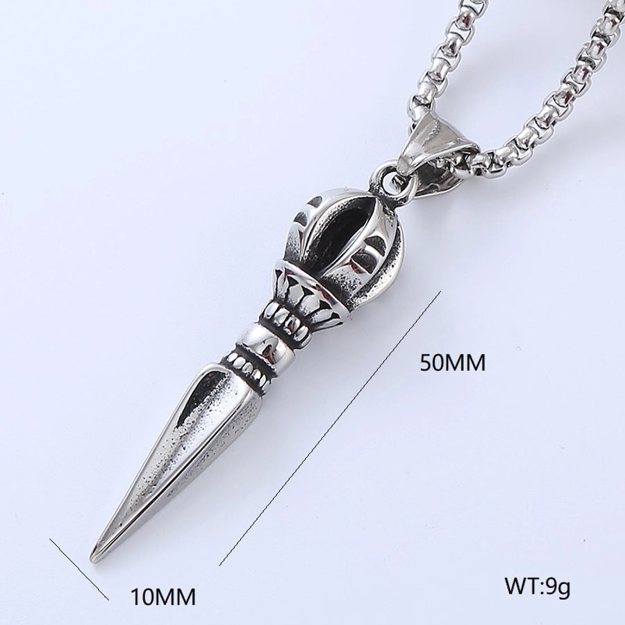 Cool Style Human Anchor Dragonfly Pendant Necklace [304 Stainless Steel]