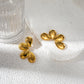 Mix Flower Earrings [304 Stainless Steel,14K Gold Plated]