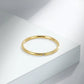 Thin Band Rhinestone Ring [304 Stainless Steel 18K Gold Plated]