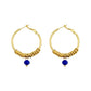 Round Beaded Natural StoneEarrings [304 Stainless Steel,14K Gold Plated]