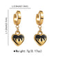 Heart Shape Drop Earrings [316 Stainless Steel,18K Gold Plated]