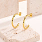 Spiral Stripe Earrings [201 Stainless Steel,18K Gold Plated]