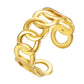 Curb Chain Ring [304 Stainless Steel 14K Gold Plated]