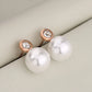 Round Pearl Stud Earrings Set [304 Stainless Steel]