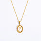 Letter Necklace [201,304 Stainless Steel,18K Gold Plated]