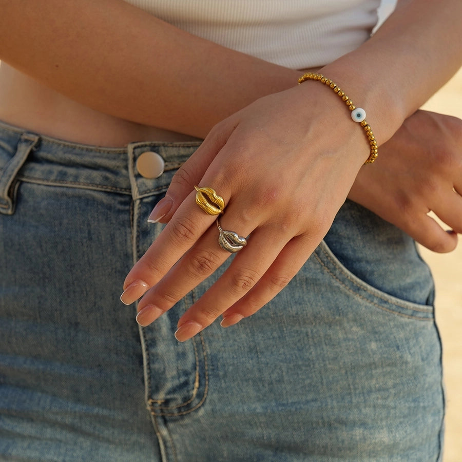 Devil'S Eye Beaded Bracelet [Stainless Steel]