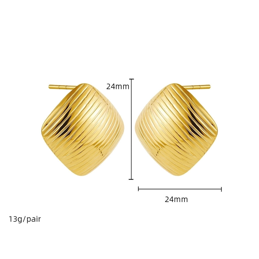 Mix Designs Earrings [Stainless Steel,18K Gold Plated]