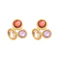 Mix Colour Glass Earrings [304 Stainless Steel,18K Gold Plated]