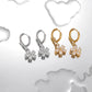 Flower Zircon Earrings [304 Stainless Steel]