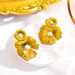 Roman Flower Artificial Pearls Drop Earrings [304 Stainless Steel,18K Gold Plated]