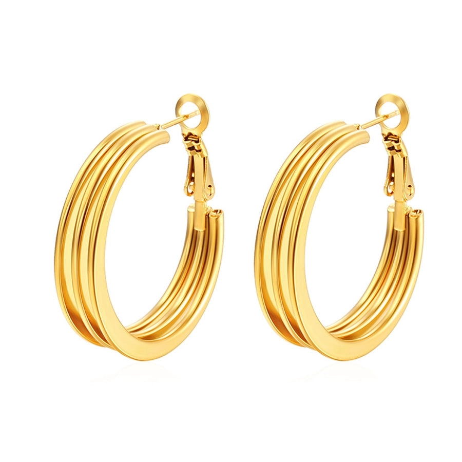 Layered Hoop Earrings [304 Stainless Steel]