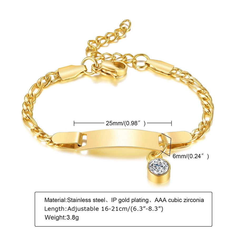 Round Zircon Chain Bracelet [201 Stainless Steel]