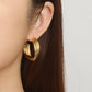 Layered Hoop Earrings [304 Stainless Steel,18K Gold Plated]