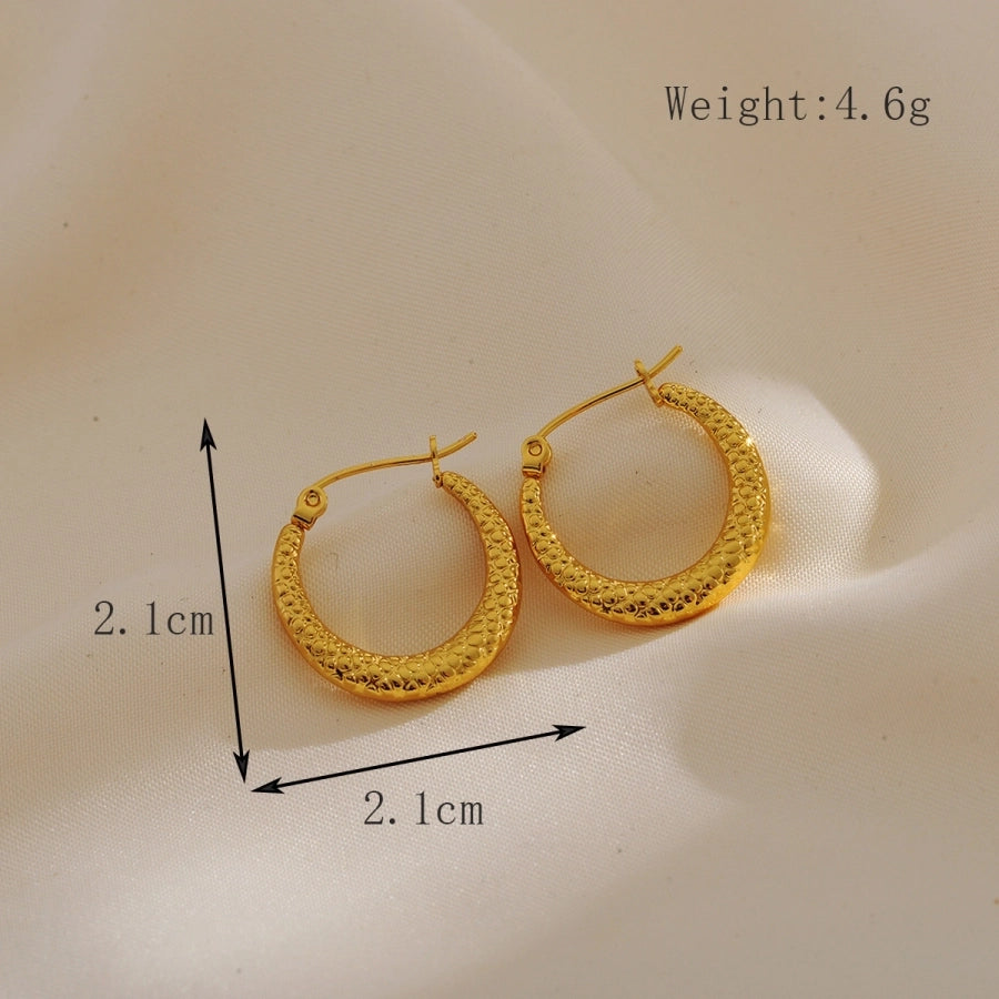 Mix Design Hoop σκουλαρίκια [304 από ανοξείδωτο χάλυβα, 18K χρυσό επιχρυσωμένο]