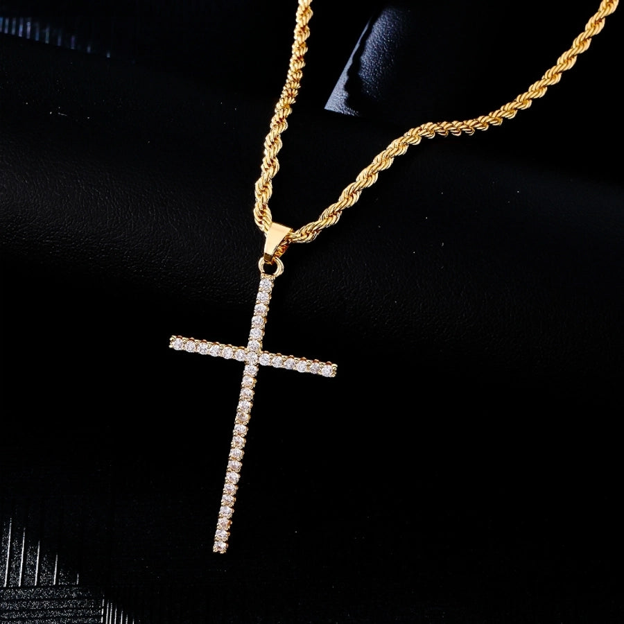 Rhinestone Cyrcon Cross [304 Stal nierdzewna, miedź]