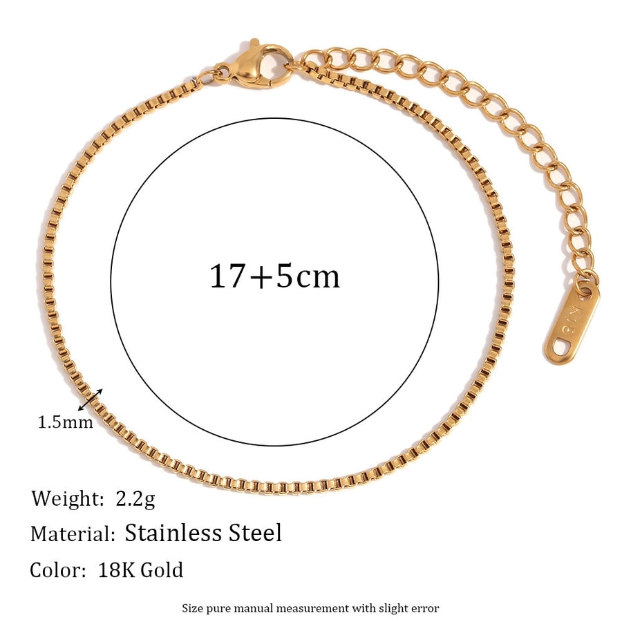 Chain Bracelets [304 Stainless Steel,18K Gold Plated]