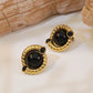 Vintage Style Acrylic Earrings [304 Stainless Steel,18K Gold Plated]