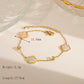 Romantic Heart Shape Shell Acrylic Bracelet/Necklace [304 Stainless Steel,18K Gold Plated]