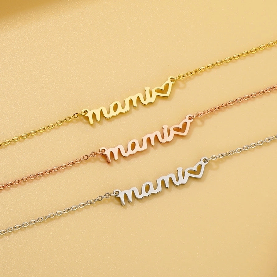 MAMA Bracelets/Necklace [Stainless Steel,18K Gold Plated]