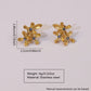 Flower Rhinestones Earrings [304 Stainless Steel,18K Gold Plated]