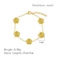 Plated Flower Bracelet [304 Stainless Steel,18K Gold Plated]