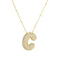 Gold Letter Pendant Necklace [304 Stainless Steel]