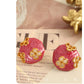 French Style Flower Resin Earrings [304 Stainless Steel,18K Gold Plated]