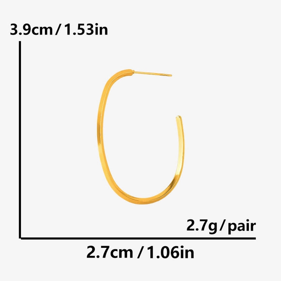 Boucles d'oreilles de cerceau irrégulières [304 en acier inoxydable]