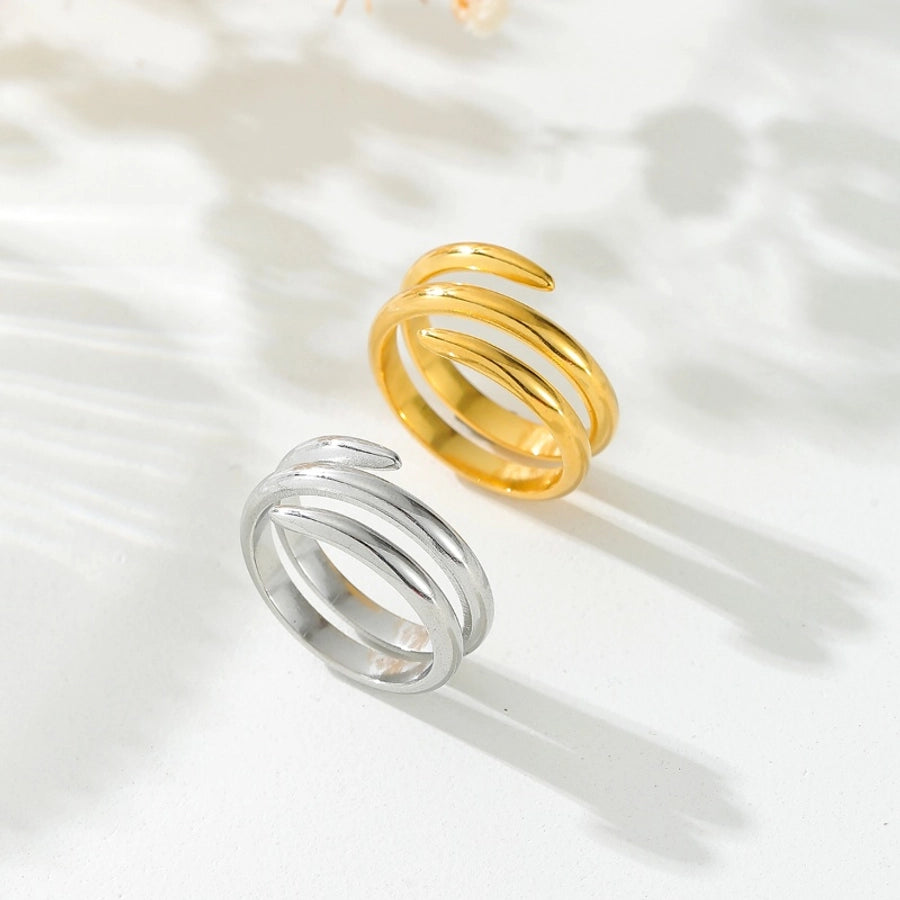 Swirly Ring [304 Stainless Steel, 18K Gold Plated]