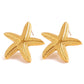 Starfish Earrings [304 Stainless Steel,18K Gold Plated]