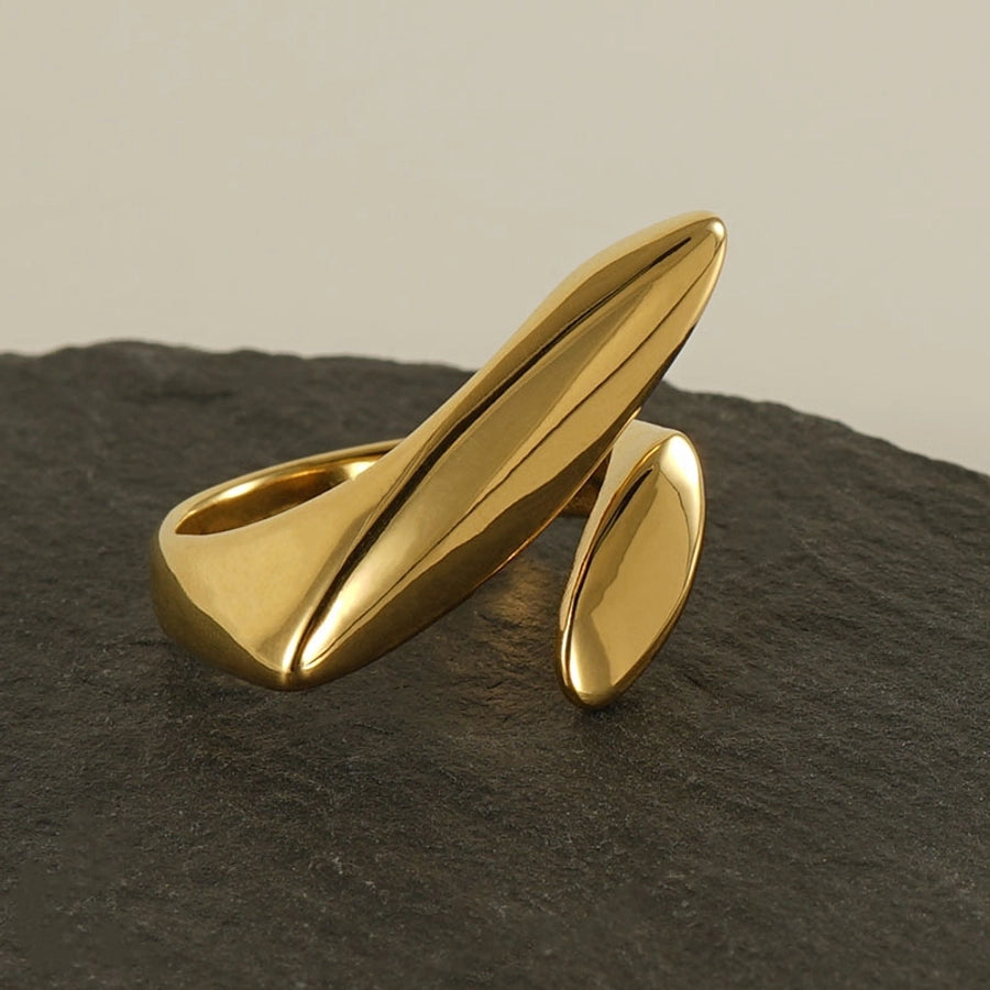 French Style Plating Ring [304 Stainless Steel 18K Gold Plated]