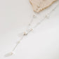 Beaded Pearl Pendant Necklace [304 Stainless Steel]