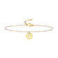 Letter Pearl Anklet [201 Stainless Steel, 18K Gold Plated]