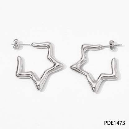 Star Earrings [304 Stainless Steel,16K Gold Plated]