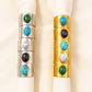 Ethnic Style Artificial Gemstones Ring [304 Stainless Steel 18K Gold Plated]