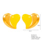 Heart Shape Color Earrings [304 Stainless Steel,18K Gold Plated]