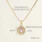 Elegant Simple Style Geometric Zircon Pendant Necklace [304 Stainless Steel,18K Gold Plated]