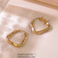 Triagle Hoop Earrings [304 Stainless Steel,18K Gold Plated]