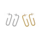 C Shape Earrings [304 Stainless Steel,18K Gold Plated]