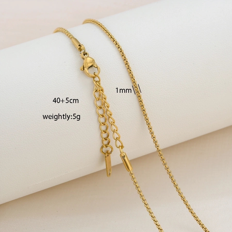 Chain Necklace [304 Stainless Steel,18K Gold Plated]