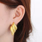 Tricolor wING Earrings [304 Stainless Steel, 18K Gold Plated]