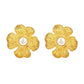 Flower Pearl Earrings [304 Stainless Steel,18K Gold Plated]