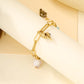 Beach Shell Starfish Chain Bracelets [304 Stainless Stee,18K Gold Plated]