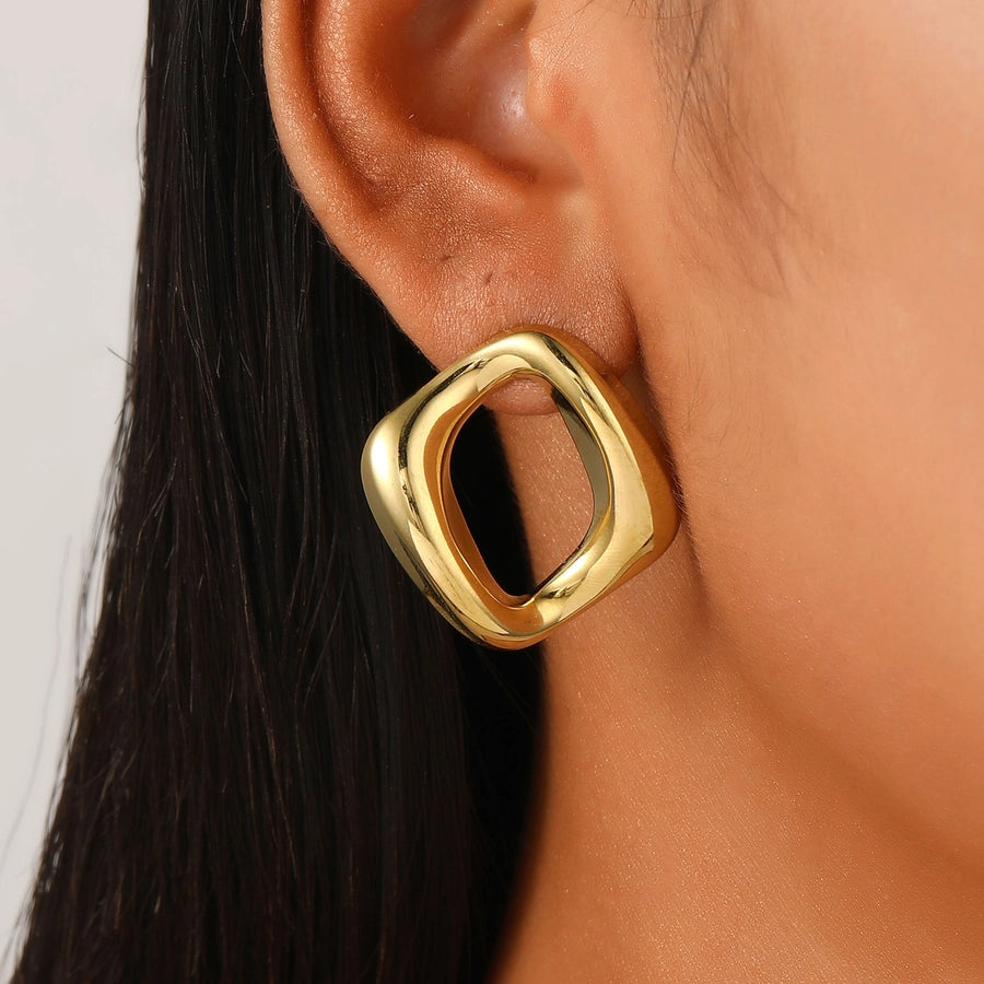 Mix Designs Earrings [304 Stainless Steel, 18K Gold Plated]